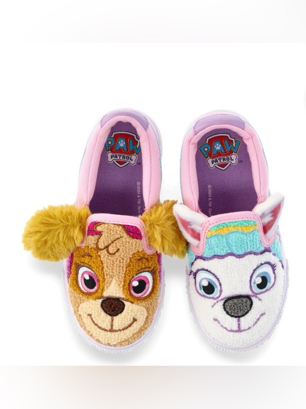 Paw Patrol Girls Pink Purple Blue Character Slip-On Sneakers Size 11 Toddler NWT